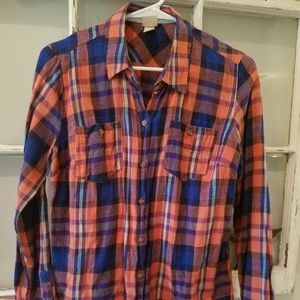 mossimo plaid button up flannel